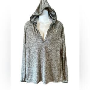 Under Armour Womens M/L Olive Heathered Hoodie Top
